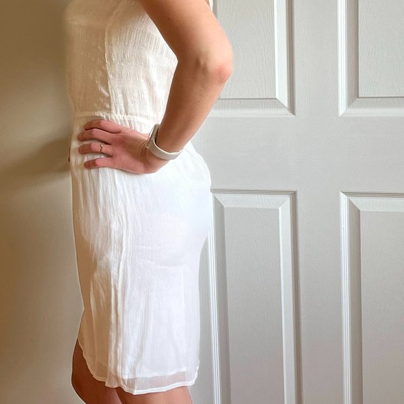Brand New Silk White Mini Dress - Picture 7 of 7